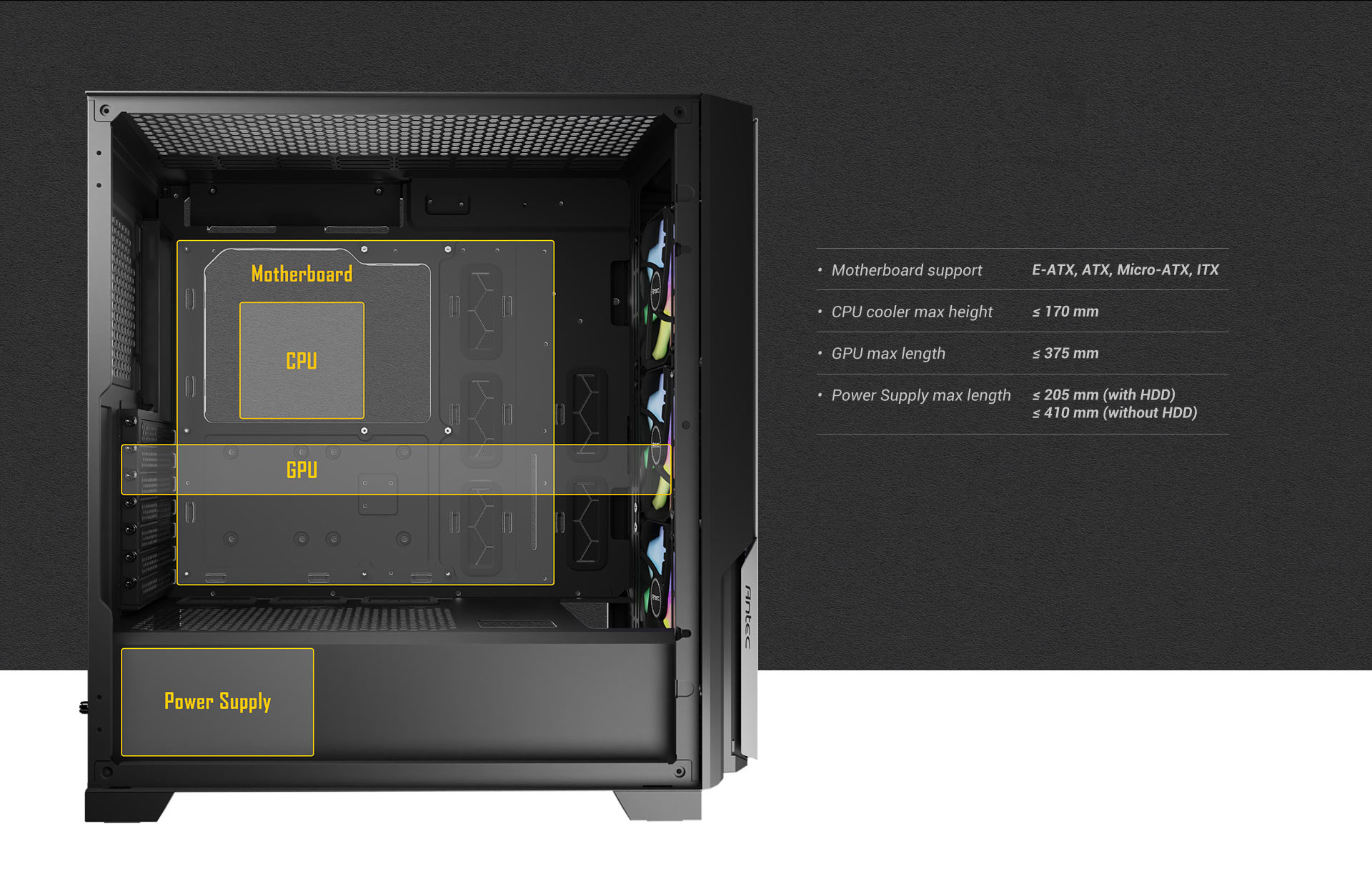 P20C ARGB Mid-Tower E-ATX Gaming Case